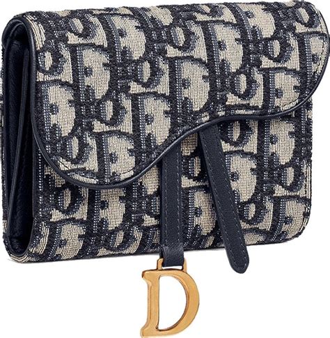 dior saddle cloth wallet|lady dior wallet price.